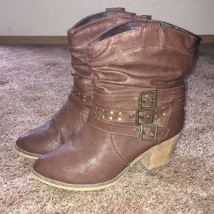 Brown Vanity Ankle Boots